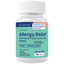 WELMATE Allergy Relief - Cetirizine 10mg, 100 Tablets (Generic Zyrtec)