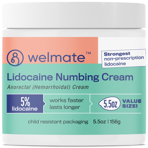 WELMATE Pain Relief - 5% Lidocaine Cream, 5.5oz