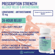 WELMATE Allergy Relief - Loratadine 10mg, 365 Tablets (Generic Claritin)