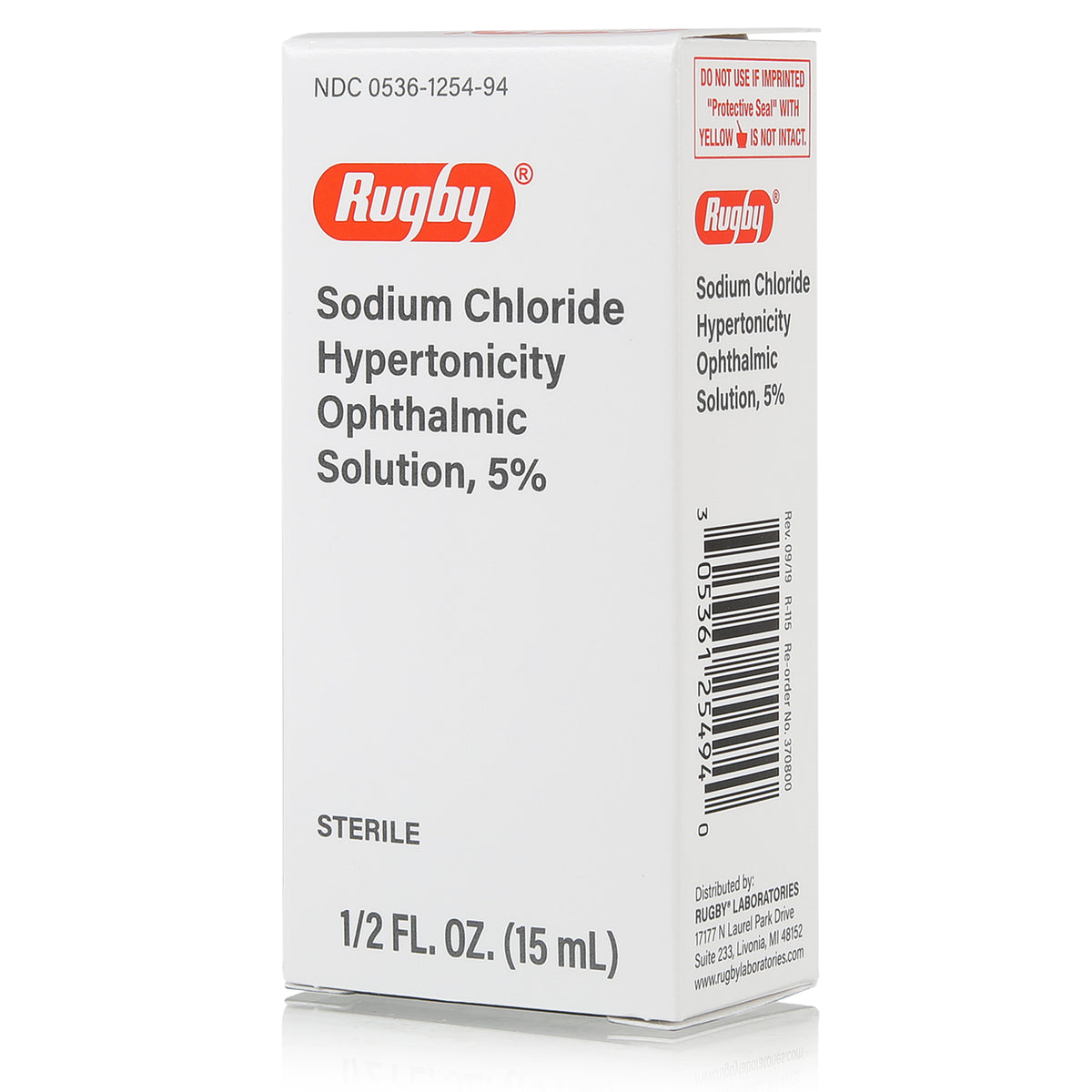 Rugby Sodium Chloride 5% Eye Ointment - 3.5gm Tube, Expires Feb 2026