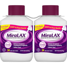 MIRALAX Laxatives - Polyethylene Glycol 3350 17g, 20.4oz (Pack of 2)