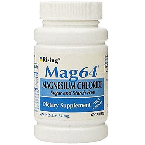 Rising Pharma Mag64 Magnesium Chloride 64mg with Calcium 60 tabs Wellspring Meds