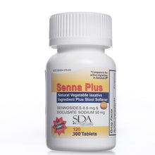 SDA LABS Laxatives - Sennosides 8.6mg & Docusate Sodium 50mg, 120 Tablets (Generic Senokot-S)