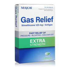 MAJOR Extra Strength Gas Relief - Simethicone 125mg, 30 Softgels (Generic Gas-X)