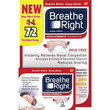 BREATHE RIGHT Sleep Treatment - Tan, 72 Strips