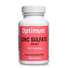 OPTIMUM Supplements & Health - Zinc Sulfate 220mg, 100 Capsules