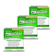 REESE'S Pinworm Treatment - Pyrantel Pamoate 144mg/mL, 1oz (Pack of 3)