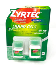 ZYRTEC Allergy Relief - Cetirizine 10mg, 1 x 25 Liquid Gels & 1 x 30 Liquid Gels