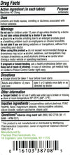 PHARBEST Nausea Relief - Meclizine 25mg, 100 Chewable Tablets (Generic Bonine) (Pack of 2)