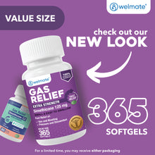 WELMATE Extra Strength Gas Relief - Simethicone 125mg, 365 Softgels (Generic Gas-X)