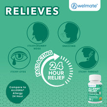 WELMATE Allergy Relief - Fexofenadine 180mg, 100 Tablets (Generic Allegra)