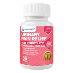 WELMATE Pain Relief - Phenazopyridine 99.5mg, 36 Tablets (Generic AZO)