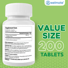 WELMATE Dietary Supplement - Saccharomyces Boulardii 500mg, 200 Capsules (Generic Florastor)