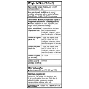 IBS LABS Diarrhea Relief, Loperamide 2mg - 96 Caplets (Generic Imodium)