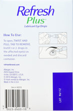 REFRESH PLUS Lubricant Eye Drops, 0.01 fl oz (Pack of 100)