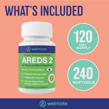 WELMATE Eye Support - AREDS 2, 240 Mini Softgels
