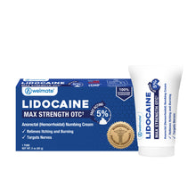 WELMATE Pain Relief - 5% Lidocaine Cream, 2oz