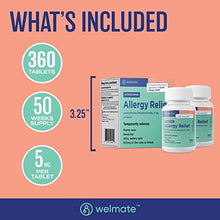 WELMATE Allergy Relief - Levocetirizine  5mg, 360  Tablets (Generic Xyzal)