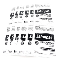 SALONPAS Pain Relief - Lidocaine 4%, 15 Gel Patches