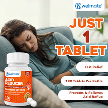 WELMATE Acid Reducer - Famotidine 20mg, 100 Tablets (Generic Pepcid)