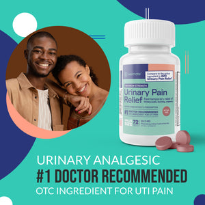 Urinary Pain Relief | Phenazopyridine Hydrochloride 99.5 mg | 72 Count Tablets