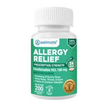 WELMATE Allergy Relief - Fexofenadine 180mg, 200 Tablets (Generic Allegra)