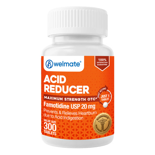 WELMATE Acid Reducer - Famotidine 20mg, 300 Tablets (Generic Pepcid)