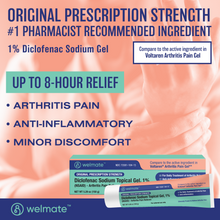 WELMATE Pain Relief - 1% Diclofenac Sodium Topical Gel, 150g (Generic Voltaren)