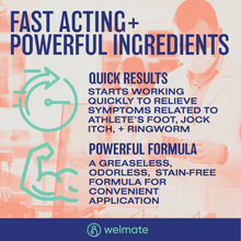 WELMATE Antifungal - 1% Butenafine Cream, 1oz (Generic Lotrimin)