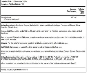 Geri-Care Simethicone 80 mg 100 Chewable Tablets