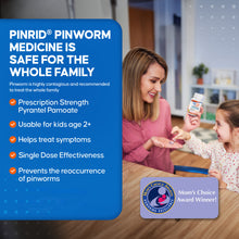 PIN RID Pinworm Treatment - Pyrantel Pamoate 250 mg, 12 Chewable Tablets
