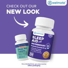 WELMATE Sleep Aid - Doxylamine Succinate 25mg, 200 Tablets (Generic Unisom)