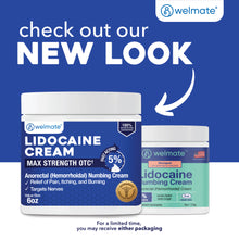 WELMATE Pain Relief - 5% Lidocaine Cream, 6oz