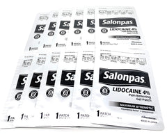 SALONPAS Pain Relief - Lidocaine 4%, 15 Gel Patches