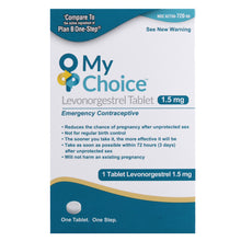 MY CHOICE Sexual Health - Levonorgestrel 1.5mg, 1 Tablet (Generic Plan B)