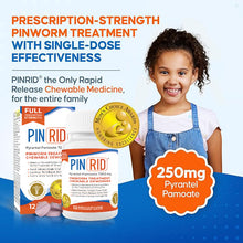 PIN RID Pinworm Treatment - Pyrantel Pamoate 250 mg, 12 Chewable Tablets