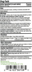 PHARBEST Nausea Relief - Meclizine 25mg, 100 Chewable Tablets (Generic Bonine)