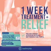WELMATE Antifungal - 1% Butenafine Cream, 1oz (Generic Lotrimin)