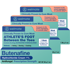 WELMATE Antifungal - 1% Butenafine Cream, 1oz (Generic Lotrimin) (Pack of 3)