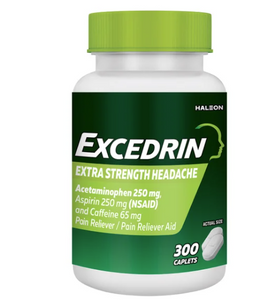 Excedrin Extra Strength Caplets for Headache Pain Relief 1 Pack of 300 Count