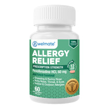 WELMATE Allergy Relief - Fexofenadine 60mg, 60 Tablets (Generic Allegra)