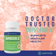 WELMATE - AREDS 2 (120 Servings) - Eye Vitamin and Mineral Supplement - Vitamin C, Zinc, Lutein - Macular Health - Doctor Formulated & Clinically Tested - Eye Care- Gluten Free - 240 Mini Softgels