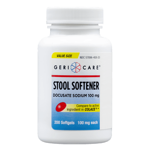 DOCUSATE SODIUM | STOOL SOFTENER 100 MG | 200 SOFTGELS