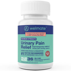 WELMATE Pain Relief - Phenazopyridine 99.5mg, 36 Tablets (Generic AZO)