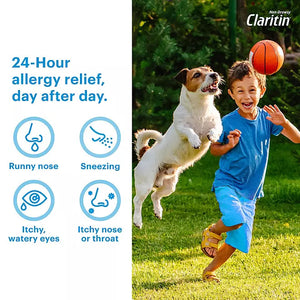 Children's Claritin Chewable 5 mg. 24 Hour Non-Drowsy, 80 Grape Chewable Tablets