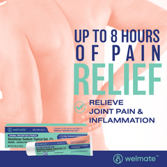 WELMATE Pain Relief - 1% Diclofenac Sodium Topical Gel, 150g (Generic Voltaren)