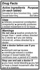 PHARBEST Laxatives - Sennosides 8.6mg & Docusate Sodium 50mg, 1000 Tablets (Generic Senokot-S)