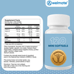 WELMATE Eye Support - AREDS 2, 120 Mini Softgels