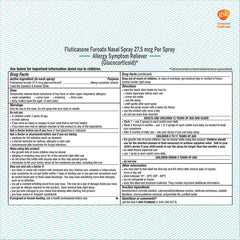 FLONASE SENSIMIST Allergy Relief - Fluticasone 27.5 mcg, 9.1 mL Nasal Spray (Pack of 3)