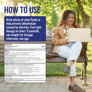 WELMATE Anti-Diarrheal & Anti-Gas - Loperamide 2mg & Simethicone 125mg, 24 Caplets (Generic Immodium Multi Symptom Relief).